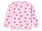 Sweat-shirt rose à motif cœurs pour enfant.