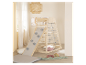 Triangle d'escalade Roba avec toboggan et mur d'escalade dans la chambre d'enfant.