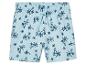 Shorts enfant, motif palmiers bleu clair.