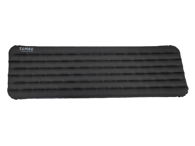 Matelas gonflable noir Tambu pour le camping.