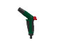 Pistolet pulvérisateur manuel vert pour tuyau d'arrosage avec bouton rouge et poignée noire.