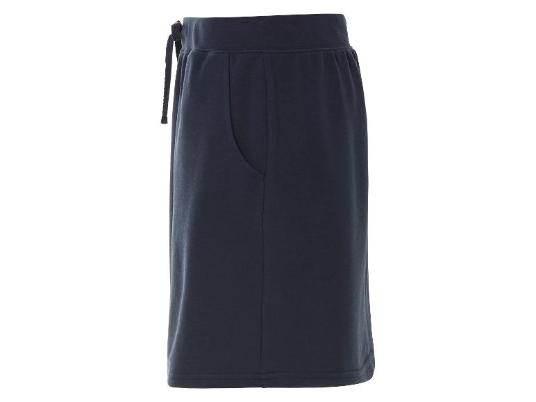 Jupe courte en molleton bleu marine.
