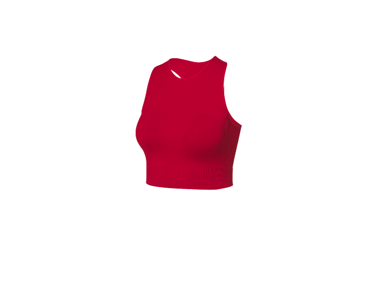 Haut rouge côtelé, style débardeur.