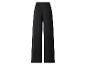 Pantalon noir large pour femme avec taille élastique.