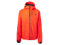 Veste orange pour homme avec capuche et fermetures éclair noires