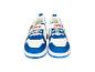 Baskets enfant bleues et blanches avec scratch et lacets