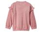 Sweat-shirt rose en peluche avec volants aux épaules