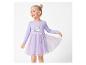Robe violette pour fille, avec jupe en tulle et motif licorne.