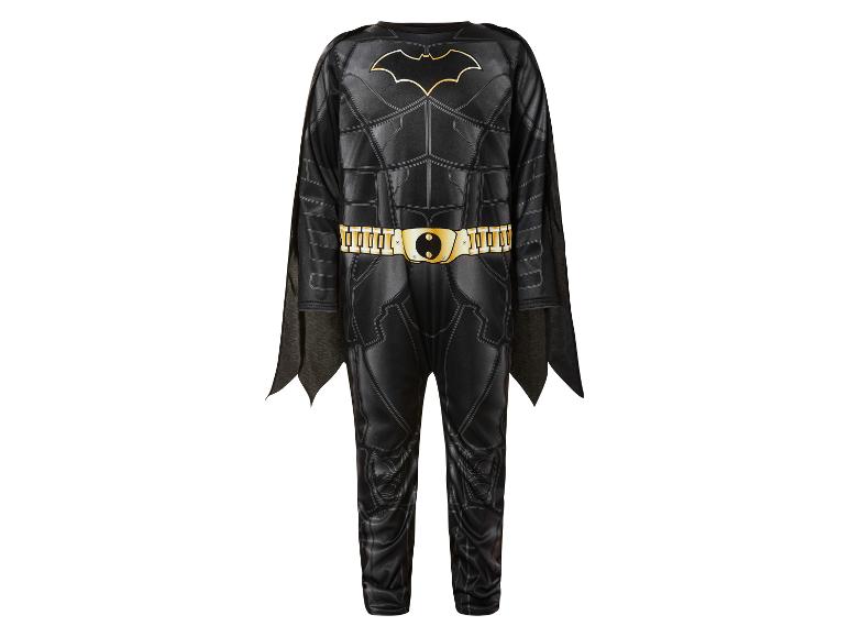 Combinaison de nuit Batman noire avec ceinture dorée et logo chauve-souris.