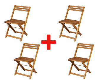 LIVARNO home Lot de 4 chaises SEVILLA