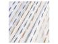 Tissu d'ameublement beige et bleu, motif abstrait.
