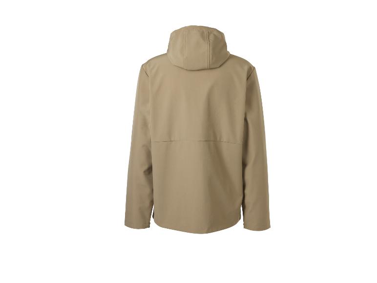 Veste beige à capuche pour homme, vue de dos