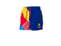 Short de bain homme au design coloré avec logos d'équipe, cordon rouge.