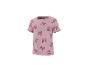 T-shirt rose à manches courtes avec motif de nœuds.