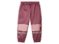 Pantalon Reima Tec, bordeaux avec détails roses.