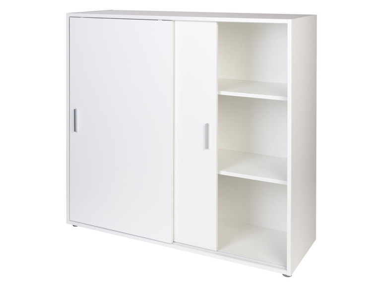 Aller en mode plein écran : Armoire de rangement, 110 x 106,4 x 38 cm, blanche - Image 3