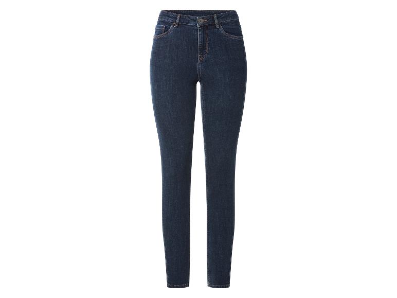 Jean skinny taille haute bleu foncé