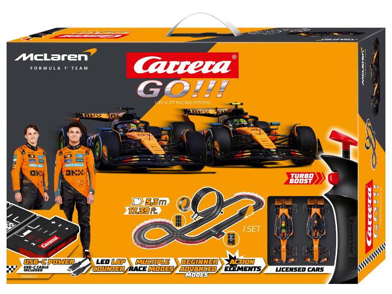 Circuit de course Carrera GO!!! McLaren Racing avec voitures et manettes