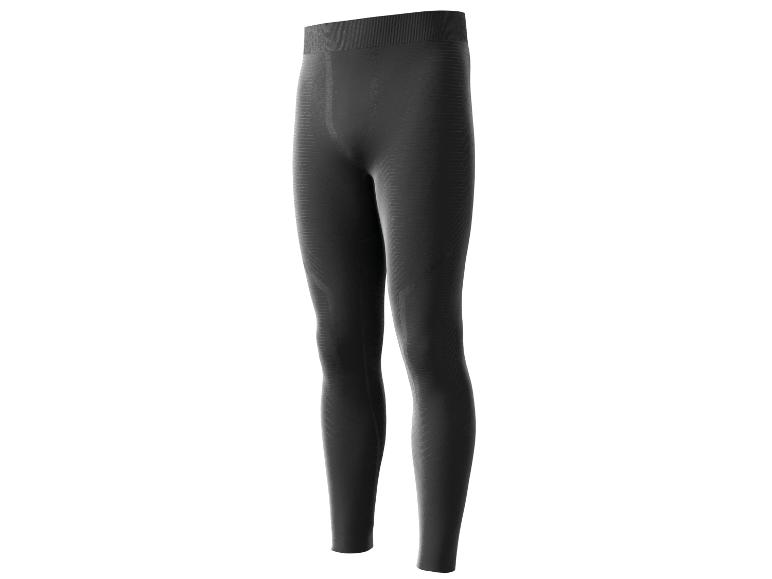 Leggings de sport noirs avec un motif géométrique.