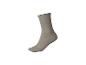 Chaussette côtelée beige unie avec bord festonné