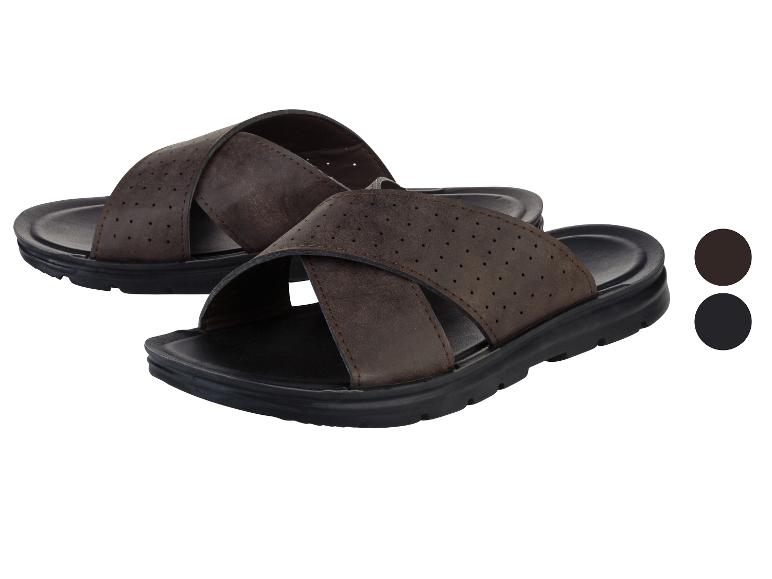 Sandales marron à brides croisées, style décontracté.