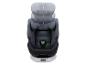 Siège auto enfant réglable gris et noir avec des accents verts