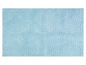 Un tapis de bain bleu avec un motif ondulé.
