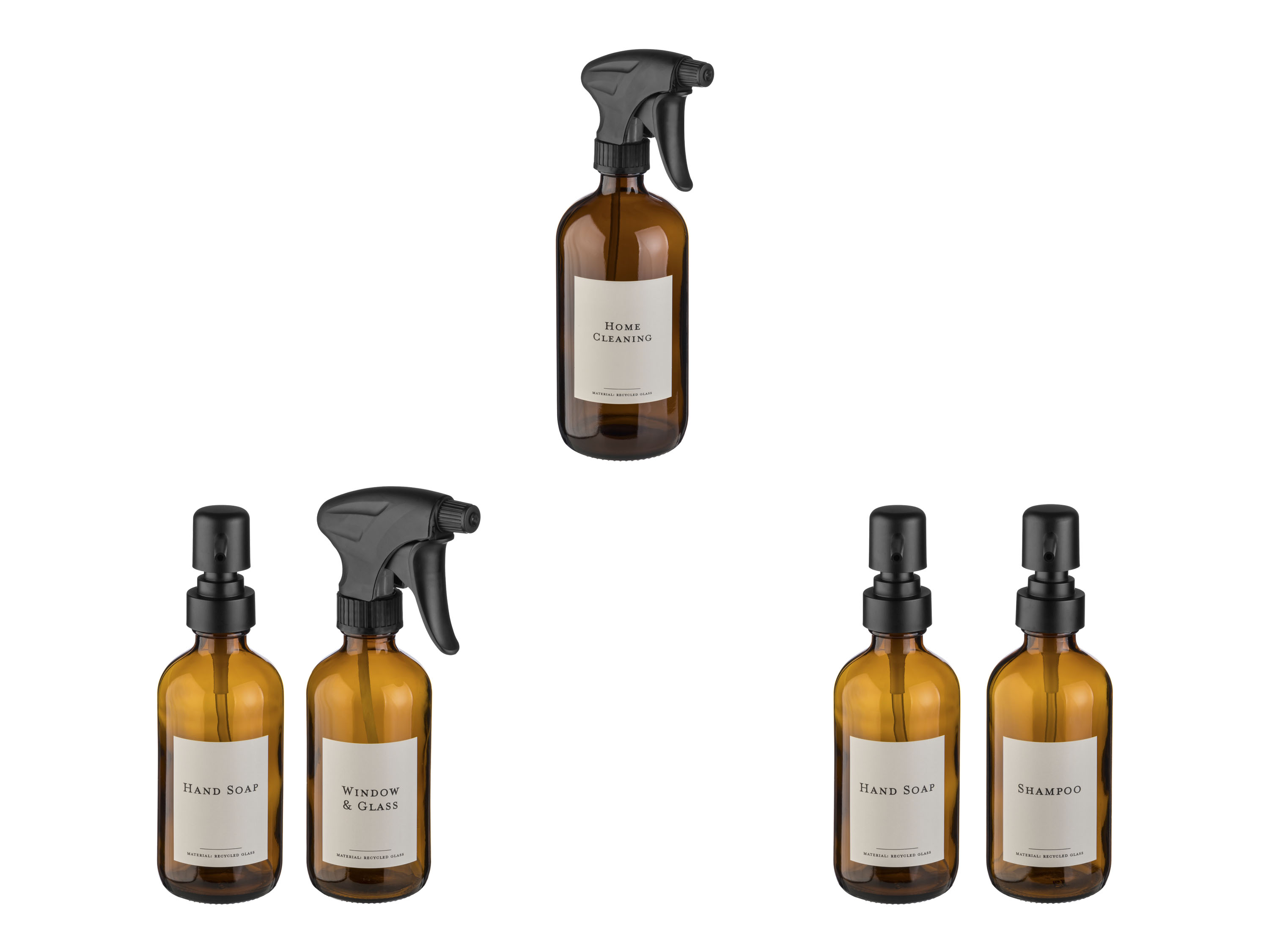 LIVARNO® Set flacon à pompe et pulvérisateur ou flacons à pompe