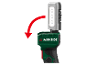 Lampe de travail LED Parkside : la tête est orientable.