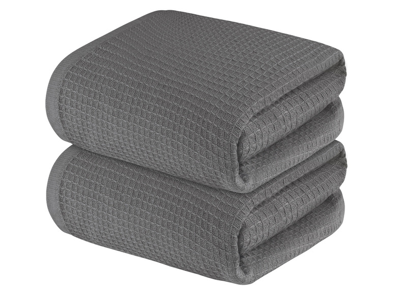 Aller en mode plein écran : LIVARNO home Lot de 2 serviettes de douche, 50 x 100 cm - Image 11