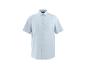 Chemise homme bleu clair à manches courtes avec boutons.