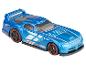 Une voiture jouet Dodge Viper bleue Hot Wheels.