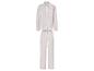 Pyjama rayé blanc avec chemise à manches longues et pantalon