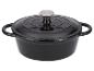 Cocotte en fonte noire SilverCrest avec couvercle.