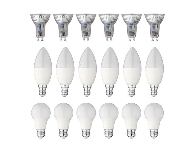 Aller en mode plein écran : LIVARNO home Lot de 6 ampoules LED GU10 / E14 / E27 - Image 1