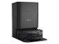 Aspirateur robot Ecovacs noir avec station de vidage automatique.