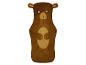 Sac de couchage enfant marron en forme d'ours avec oreilles et museau.