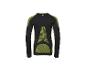 Maillot thermique noir à manches longues avec des accents verts et un logo discret au dos