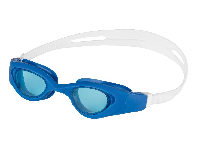 Lunettes de natation bleues avec sangle blanche