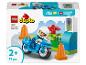 Moto de police jouet bleue avec figurine, cônes de signalisation et feu de circulation, 11 pièces, 2+