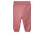 Pantalon de jogging rose bébé avec taille et poignets côtelés