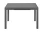 Table rectangulaire grise, style moderne, idéale pour extérieur.