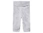 Legging bébé côtelé gris clair avec large ceinture repliable.
