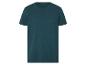 T-shirt uni bleu-vert.