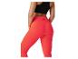 Leggings et top de sport orange vif.