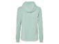 Un sweat-shirt à capuche vert clair.