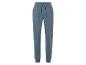 Un pantalon de survêtement bleu avec cordon.