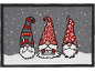 Tapis de gnomes de Noël avec texte 'Merry Christmas' et flocons de neige