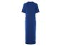 Robe longue bleue marine à manches courtes.
