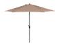 Un parasol beige avec un manche noir